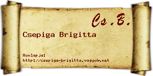Csepiga Brigitta névjegykártya